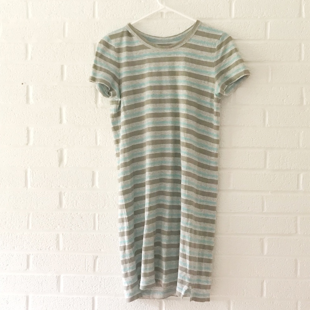 Lou & Grey Striped Linen Cotton Tunic Dress XS
